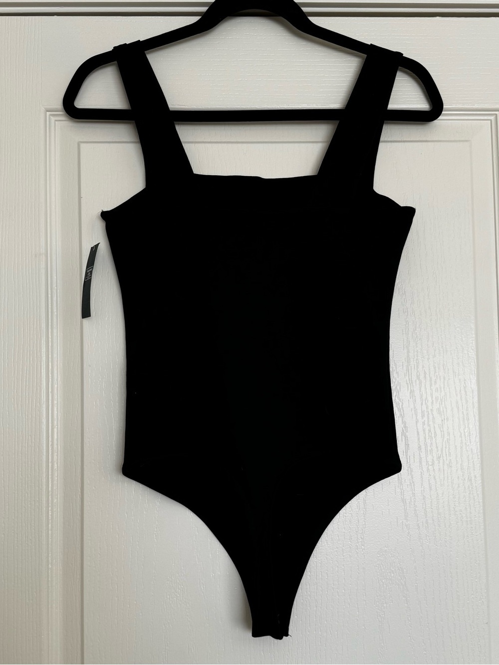 A&F Classic Black Square Neck Bodysuit
